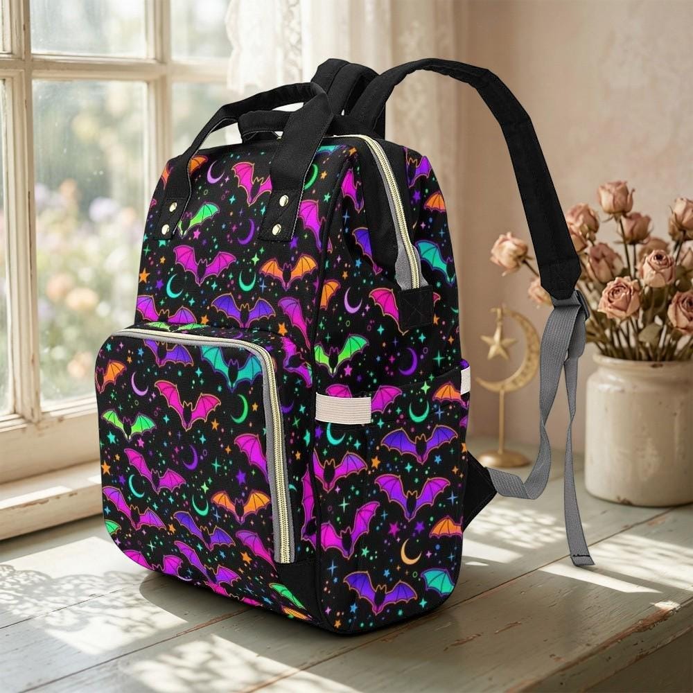 Black Neon Diaper Backpack