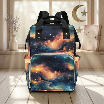 Galaxy Diaper Backpack, Space Mom Bag, Baby Travel Backpack