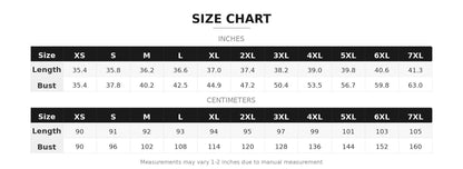 the size chart for a women's size chart