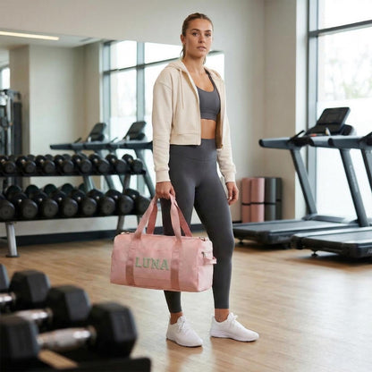 1391.Personalized Custom Letter Embroidery Oxford Duffel Gym Bag