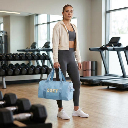 1391.Personalized Custom Letter Embroidery Oxford Duffel Gym Bag