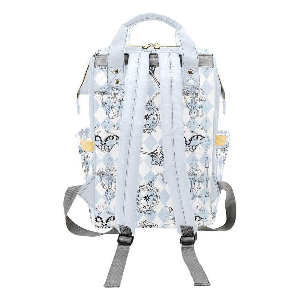 Storybook Diaper Bag Backpack, Fantasy Clock Key Print, Baby Travel Organizer