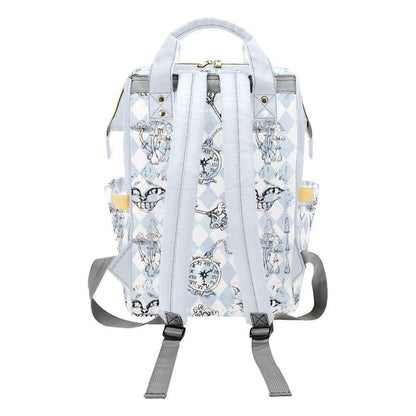 Storybook Diaper Bag Backpack, Fantasy Clock Key Print, Baby Travel Organizer