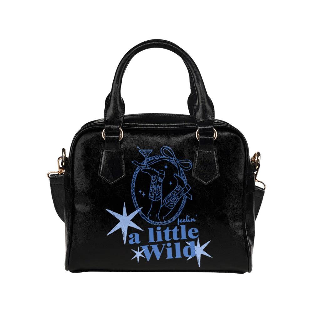 Cosmic Cowgirl Satchel Handbag, Black Western Star Shoulder Bag, Edgy Rodeo Accessory