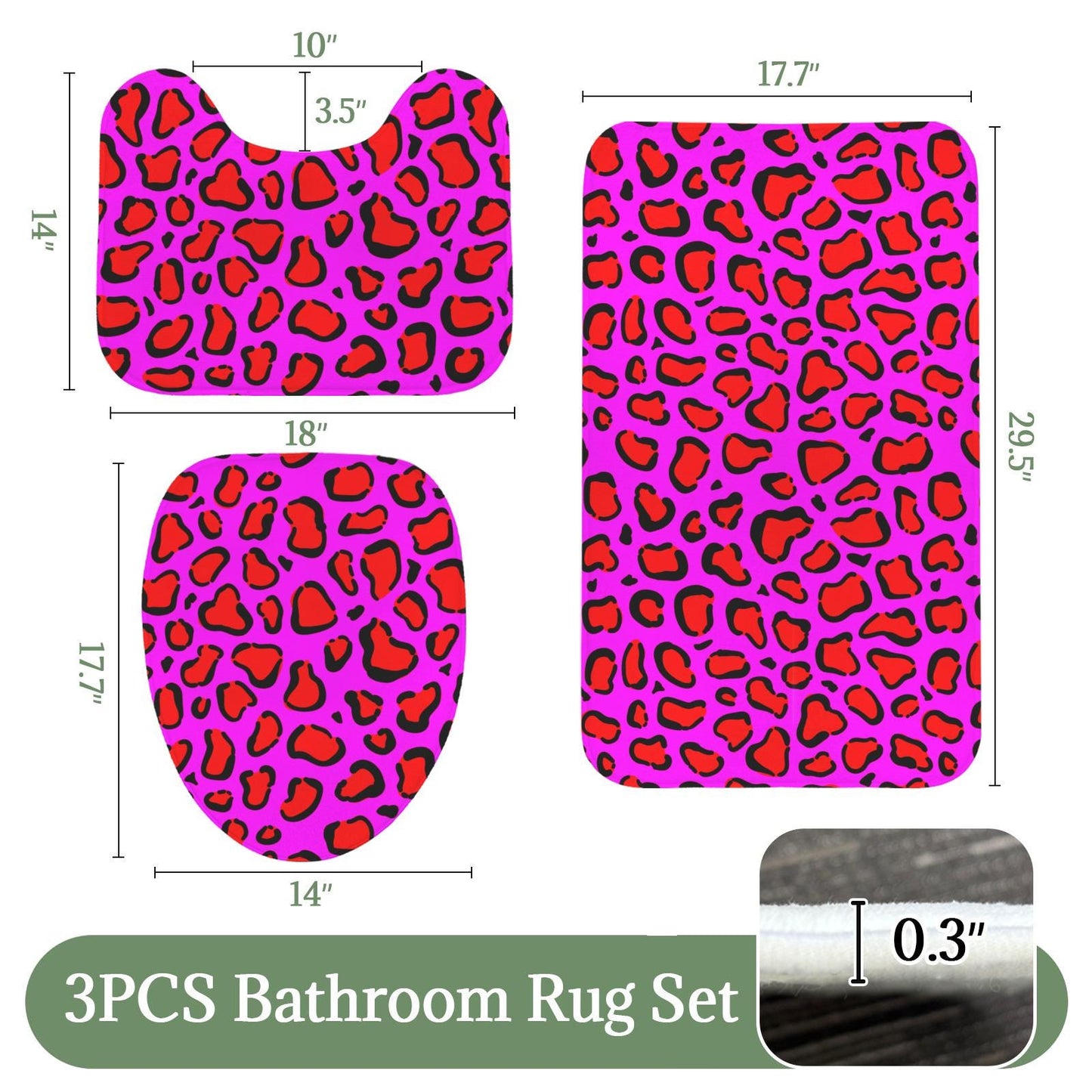 Hot pink leopard shower curtain, dopamine wild bathroom decor, bold animal print baddie aesthetic, y2k maximalist alt bath style, gift idea