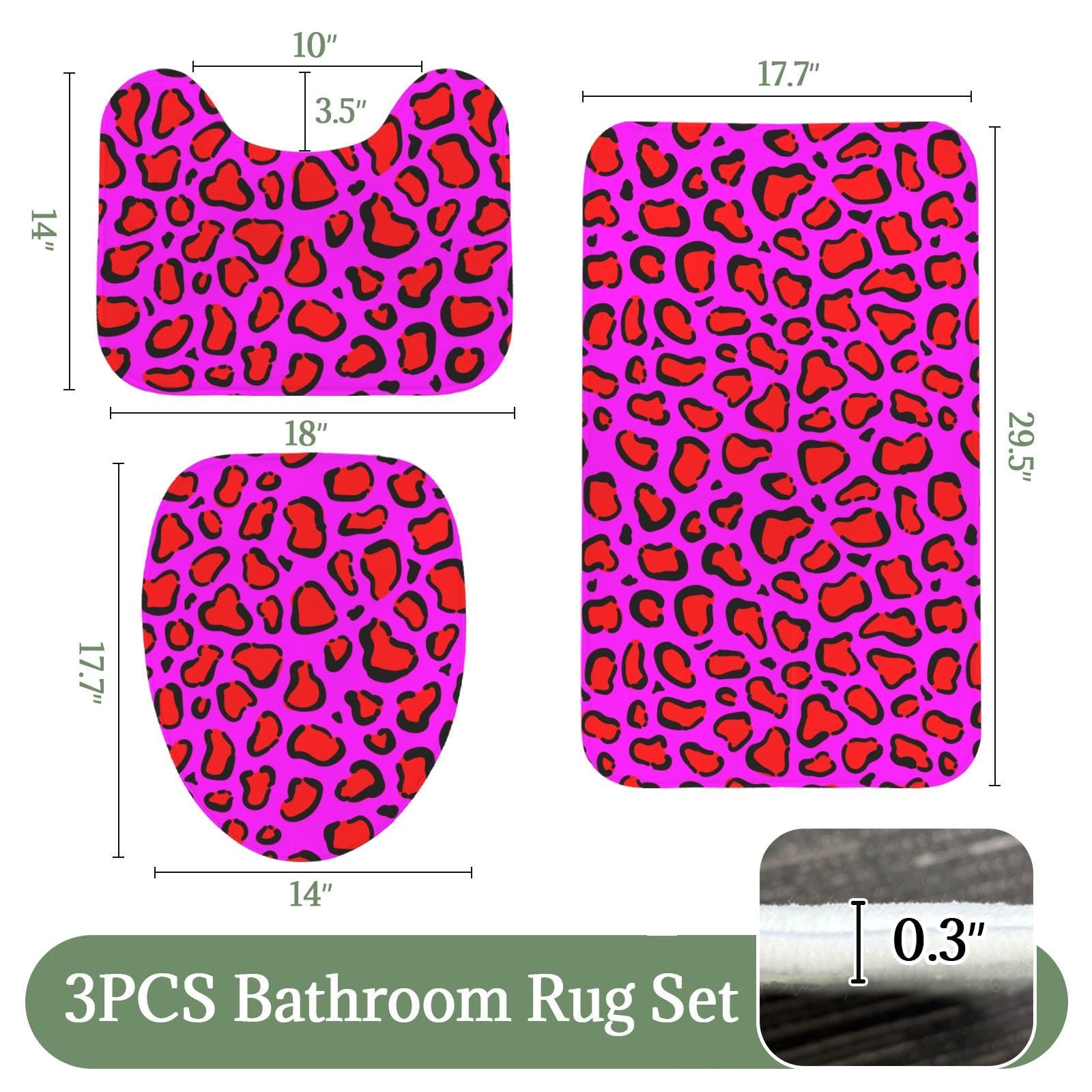 Hot pink leopard shower curtain, dopamine wild bathroom decor, bold animal print baddie aesthetic, y2k maximalist alt bath style, gift idea