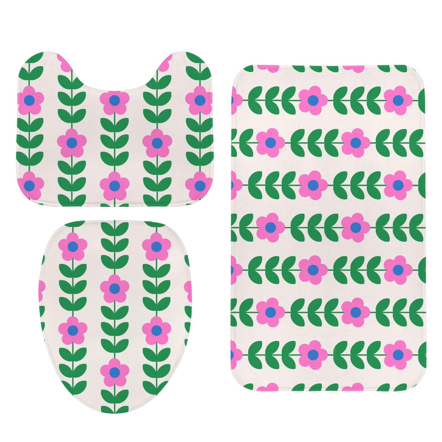 Retro flower shower curtain, bold pink green floral print decor, dopamine vintage aesthetic bath style, colorful girly home update, gift