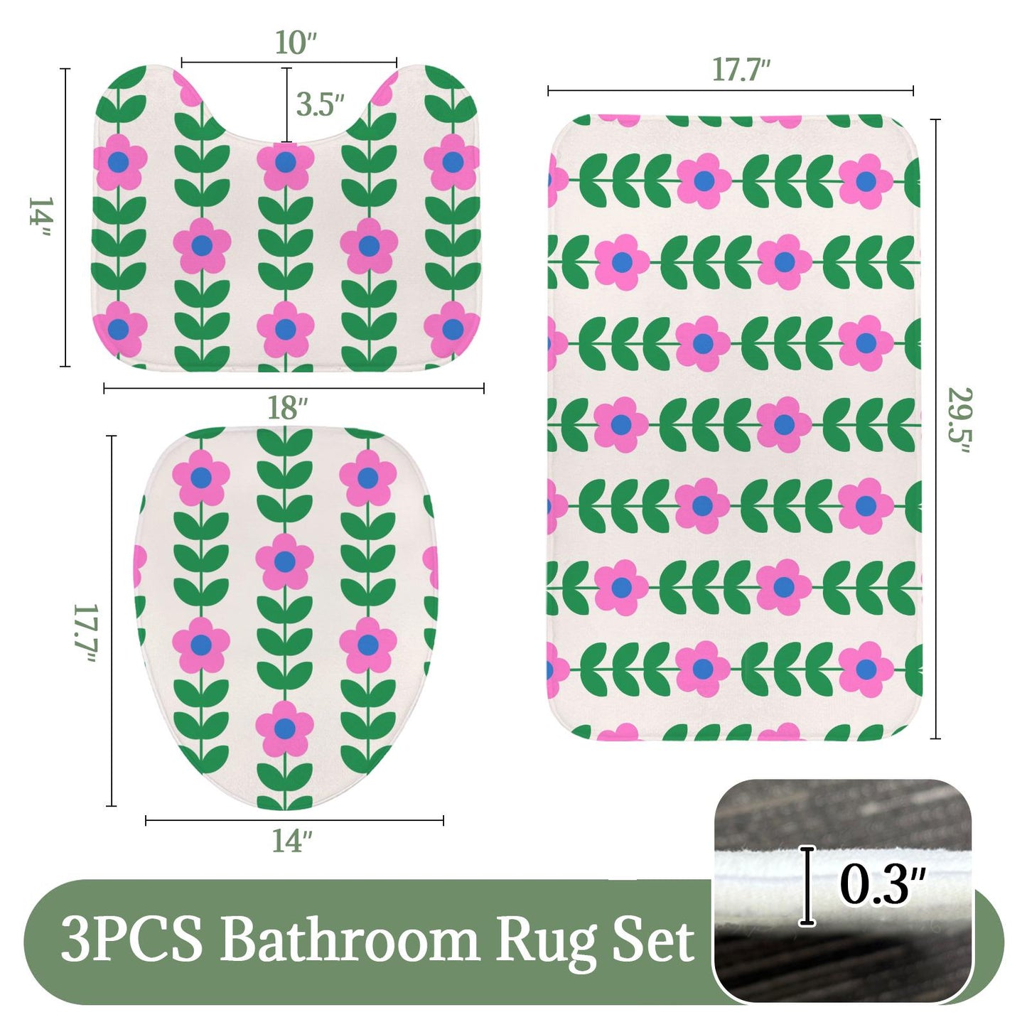 Retro flower shower curtain, bold pink green floral print decor, dopamine vintage aesthetic bath style, colorful girly home update, gift