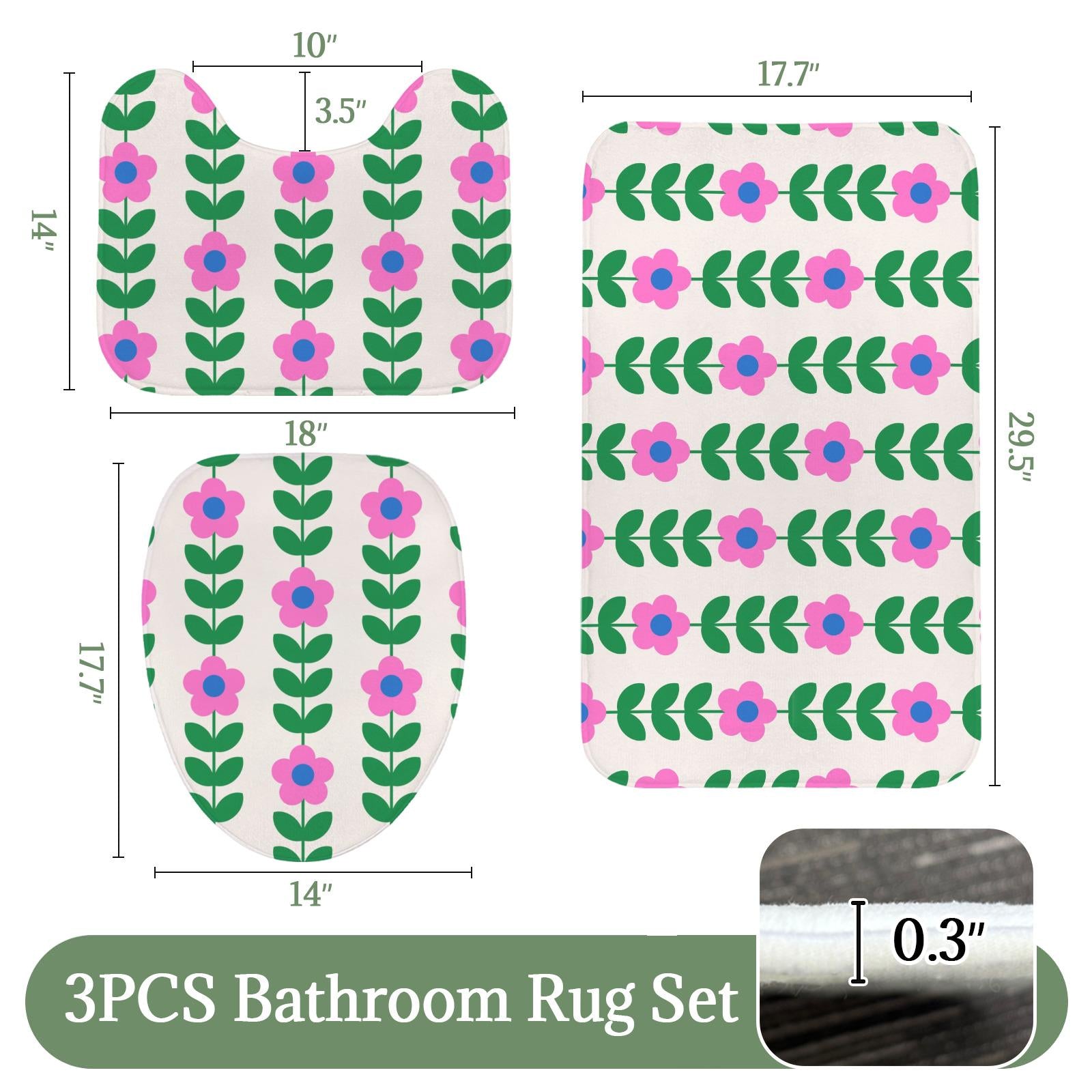 Retro flower shower curtain, bold pink green floral print decor, dopamine vintage aesthetic bath style, colorful girly home update, gift