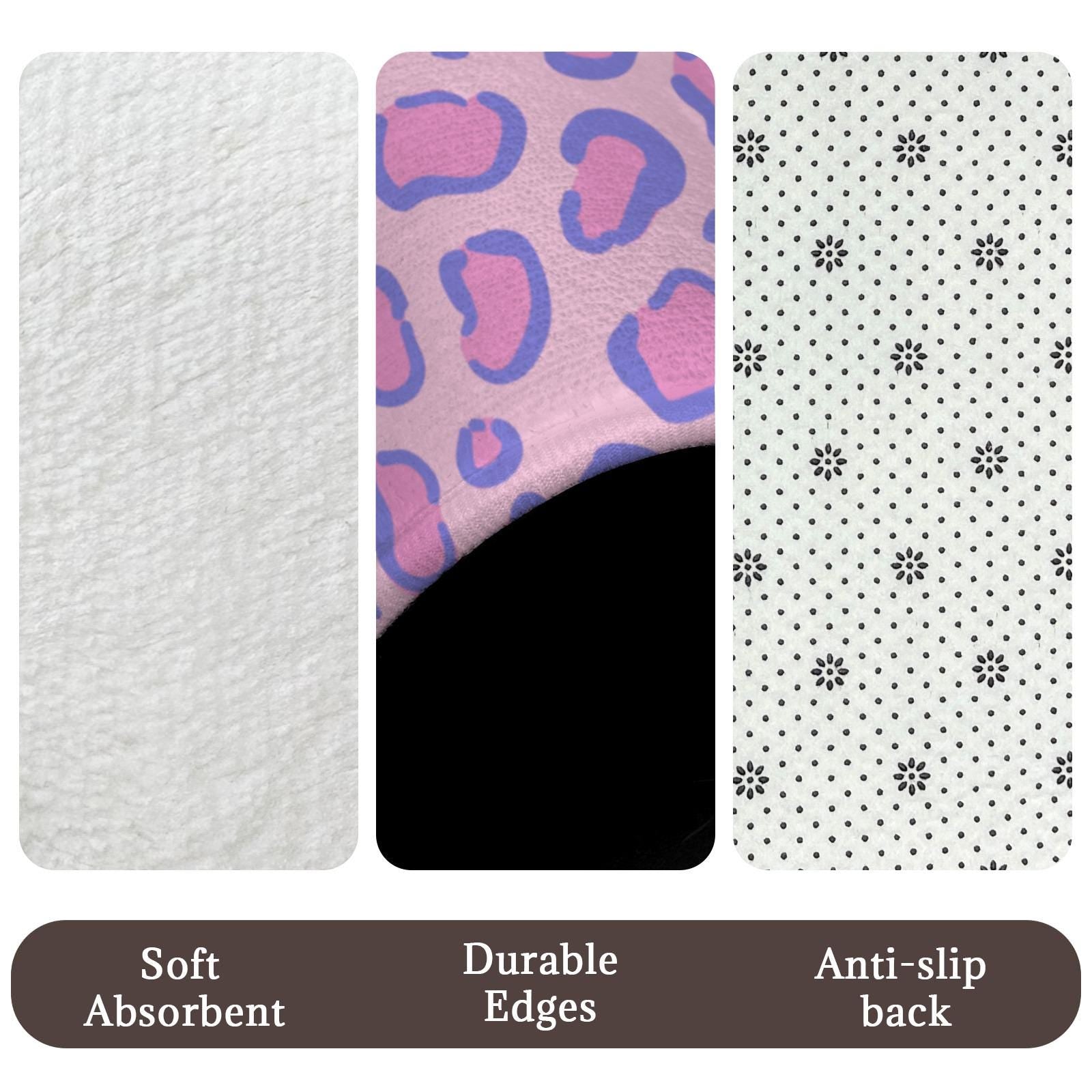 Pink Leopard Shower Curtain, Purple Cheetah Print Bathroom Decor, Funky Maximalist Bath