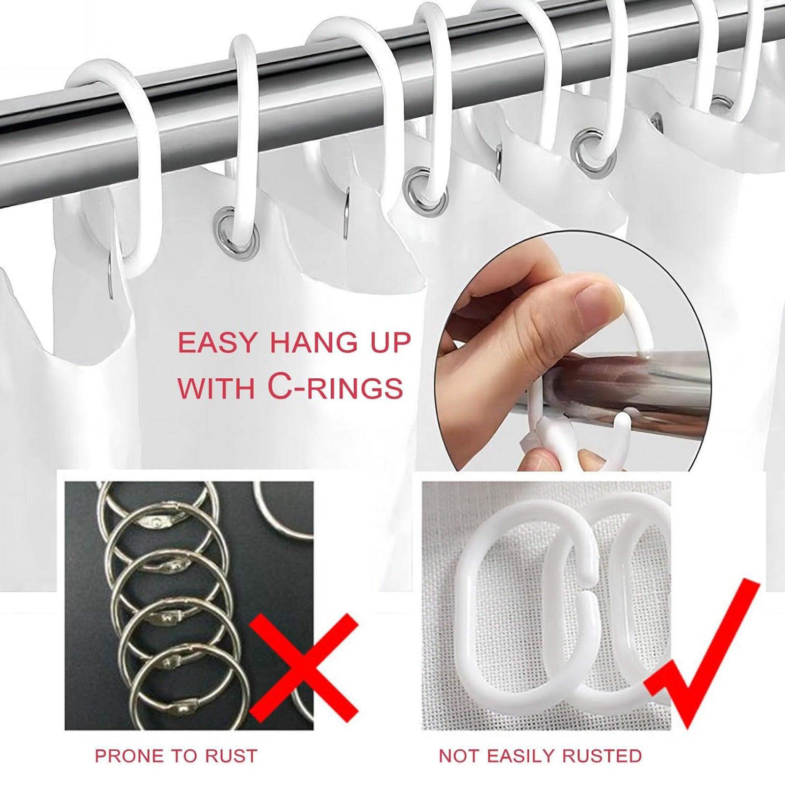 Galaxy Shower Curtain, Colorful Speckled Stars, Celestial Black Bathroom Decor