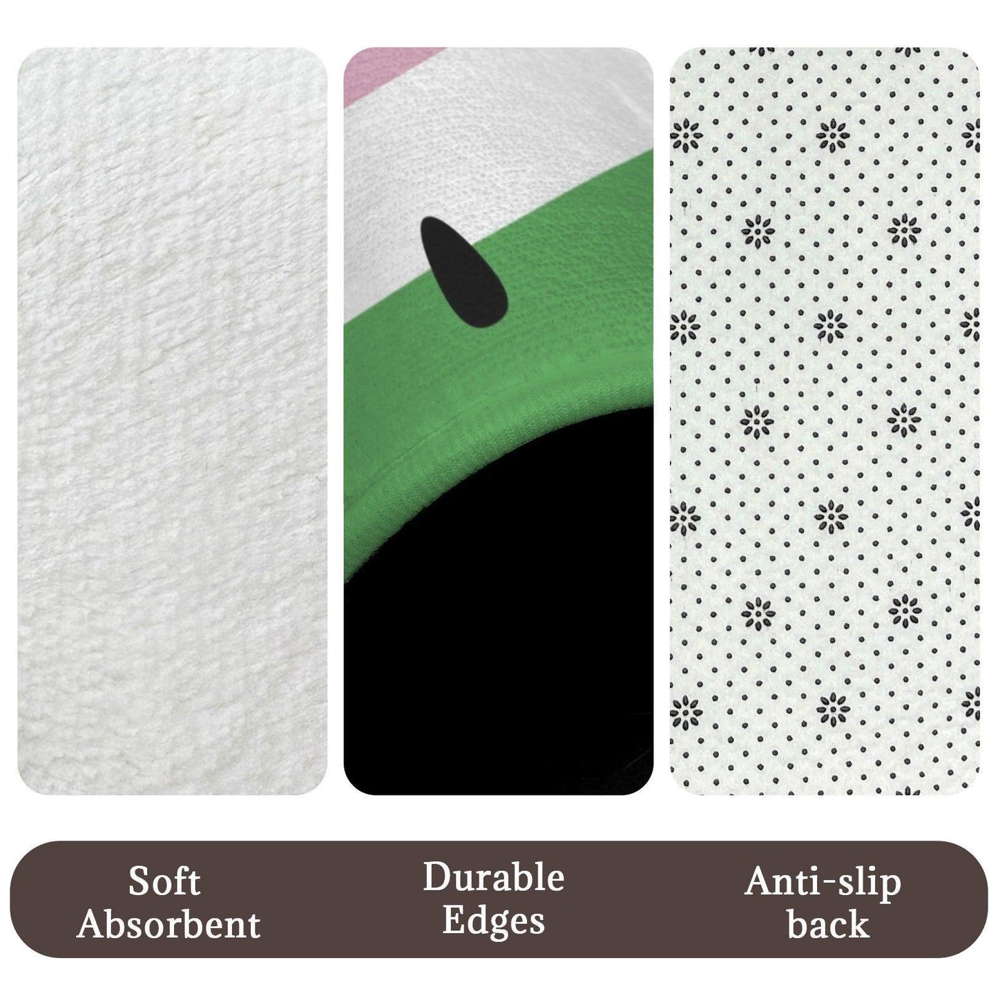 Watermelon Shower Curtain, Pink Green Fruit Stripes, Modern Bathroom Decor