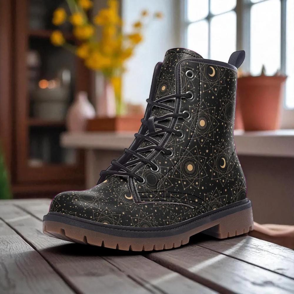 Celestial Moon Combat Boots
