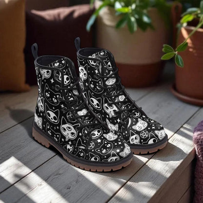 Cat Lover Combat Boots