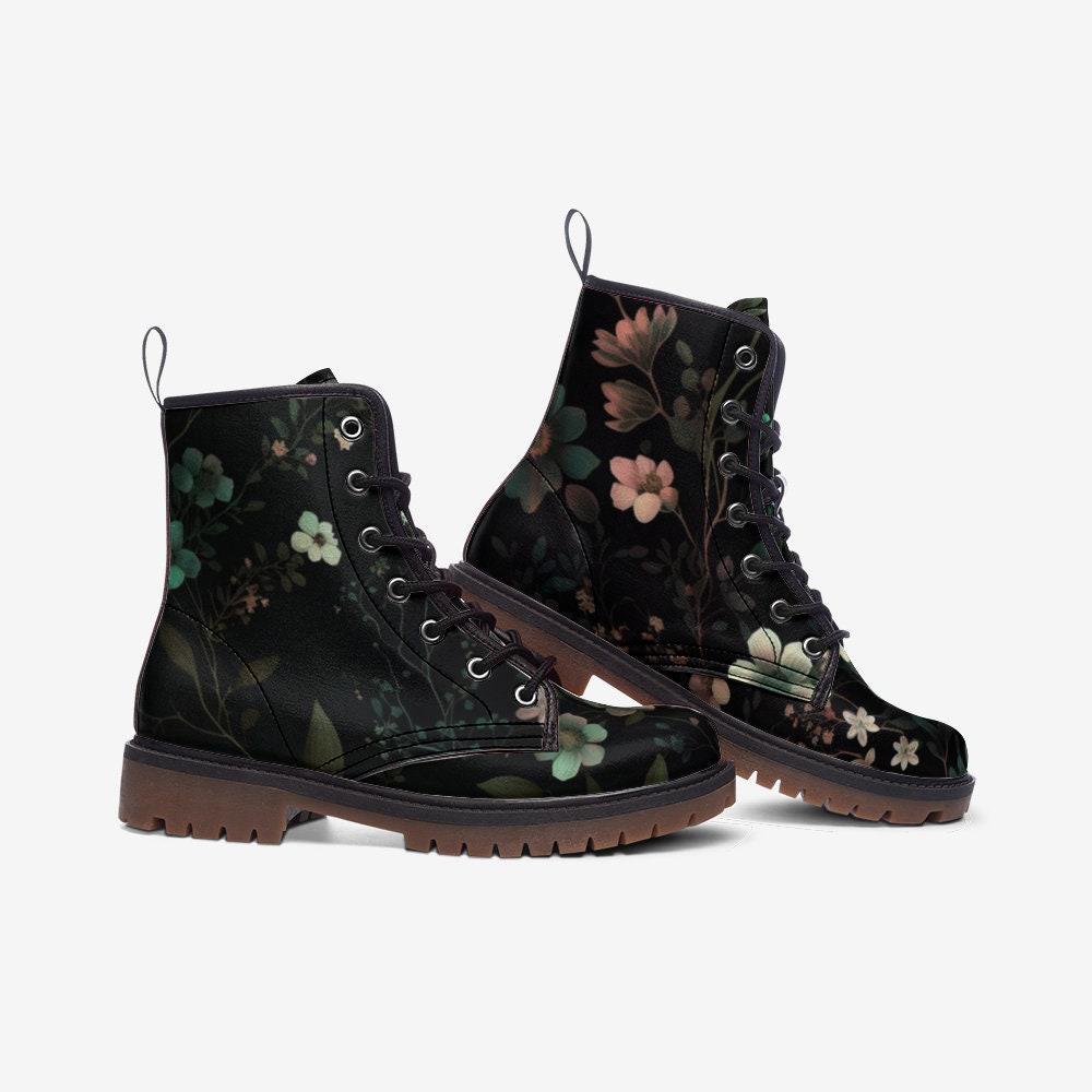 Botanical Lace Combat Boots