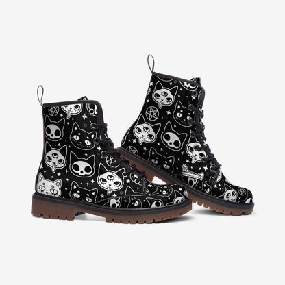 Cat Lover Combat Boots