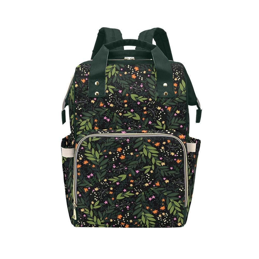 Diaper Bag Backpack, Floral Mom Baby Travel Bag, Nursery Organizer, Stroller Ready Pack
