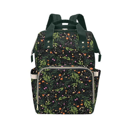 Diaper Bag Backpack, Floral Mom Baby Travel Bag, Nursery Organizer, Stroller Ready Pack