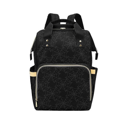 Spiderweb Pattern Diaper Backpack, Gothic Baby Bag, Occult Web Design
