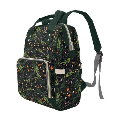 Diaper Bag Backpack, Floral Mom Baby Travel Bag, Nursery Organizer, Stroller Ready Pack