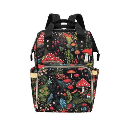 Mushroom Diaper Bag Backpack, Woodland Mom Backpack, Baby Travel Organizer