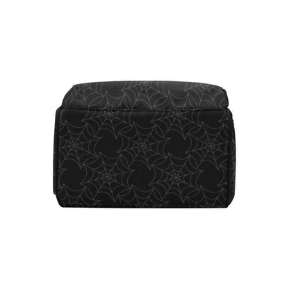Spiderweb Pattern Diaper Backpack, Gothic Baby Bag, Occult Web Design