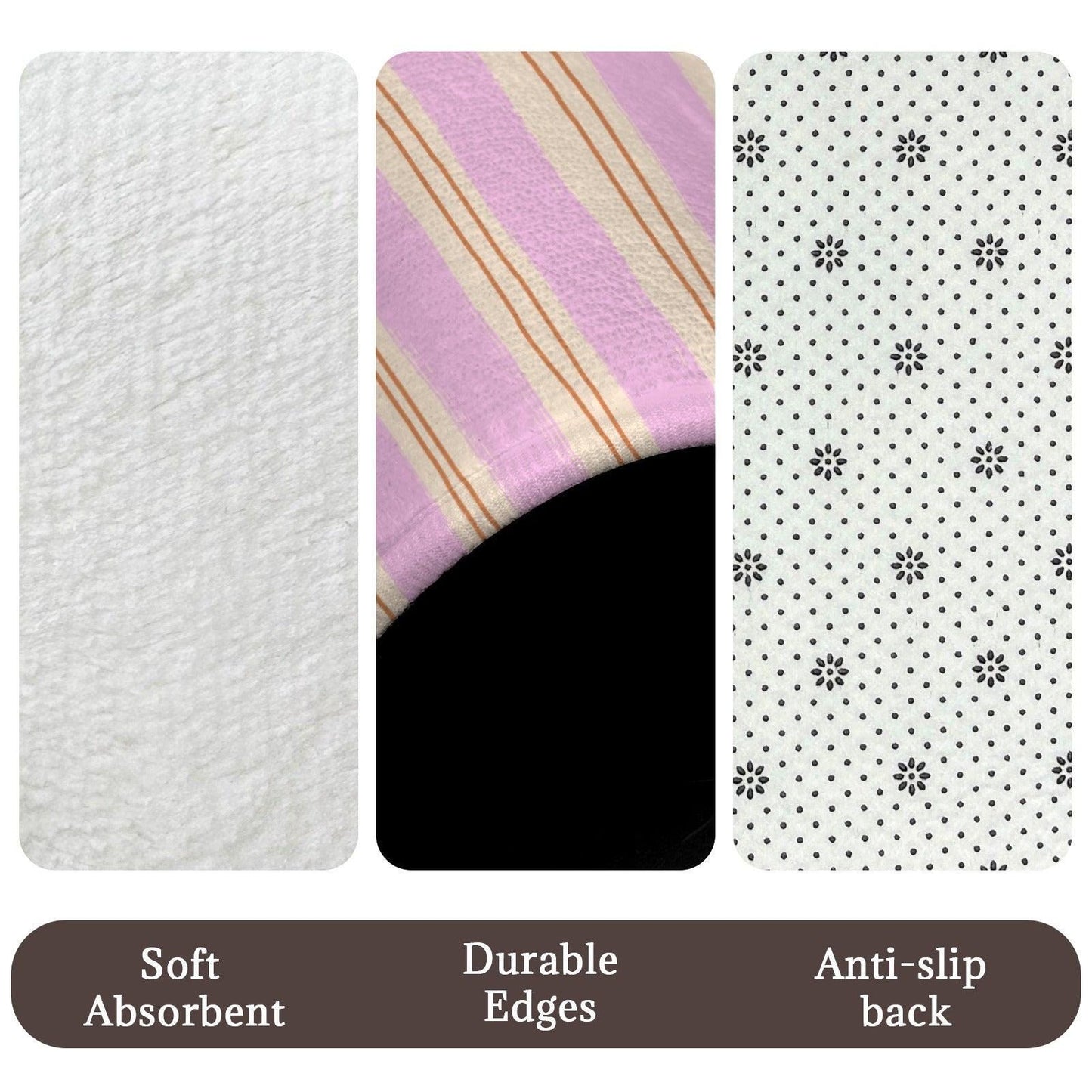 Pink Wavy Stripe Shower Curtain, Blush Cream Preppy Bathroom Decor