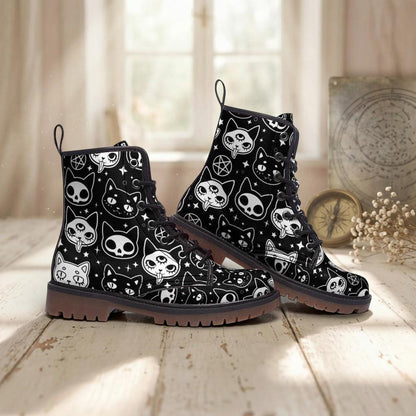 Cat Lover Combat Boots