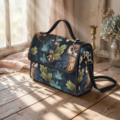 Owl Forest Handbag, Witchy Woodland Purse, Cottagecore Nature Bag, Owl Lover Gift, Mystic Bag