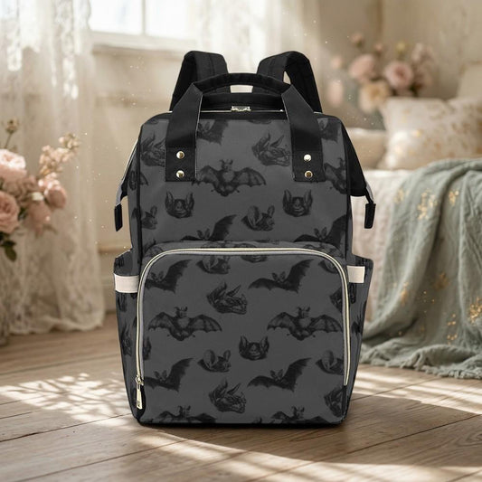 Baby Bat print diaper backpack