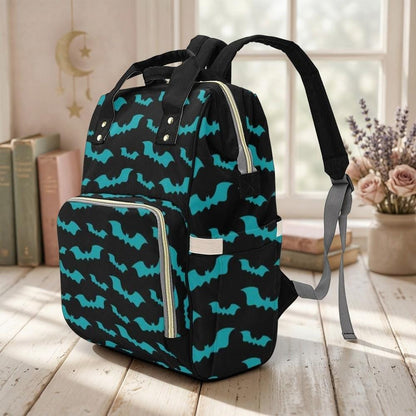 Halloween Bat Diaper Bag Backpack, Spooky Mom Backpack, Baby Travel Organizer