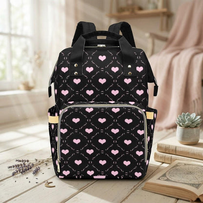 Pink Heart Diaper Backpack