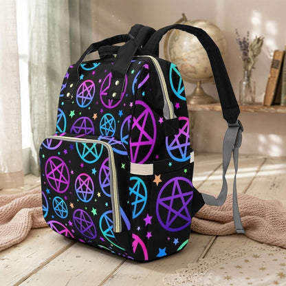 Witchy Diaper Backpack, Gothic Baby Bag, Mom Backpack