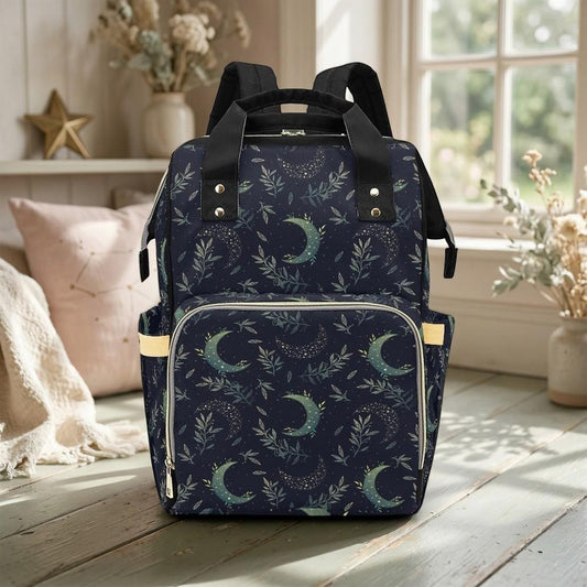 Diaper Bag Backpack, Celestial Moon Baby Travel Bag, Nursery Organizer for Moms