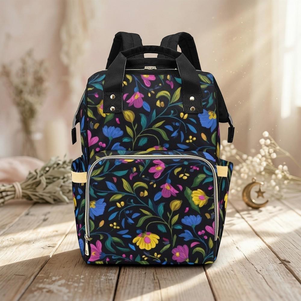 Floral Diaper Backpack for Moms