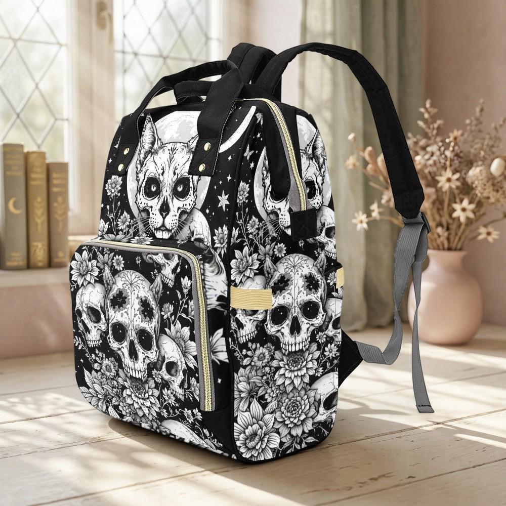 Dark Romantic Cat Lover Diaper Backpack