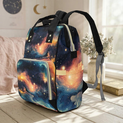 Galaxy Diaper Backpack, Space Mom Bag, Baby Travel Backpack