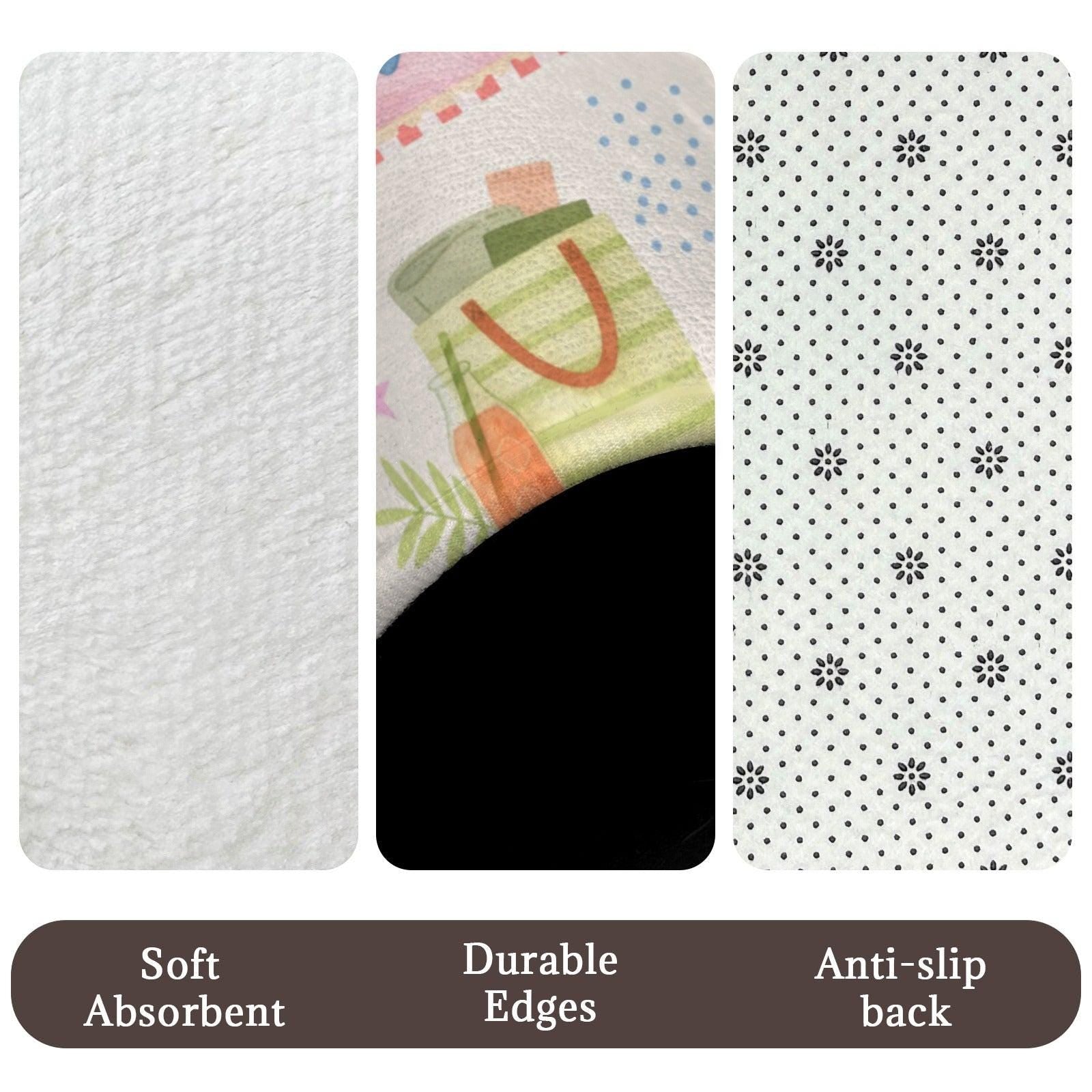 3-Piece Cruise Vacation Bath Mat Set, Pineapple Travel Bathroom Rug Trio