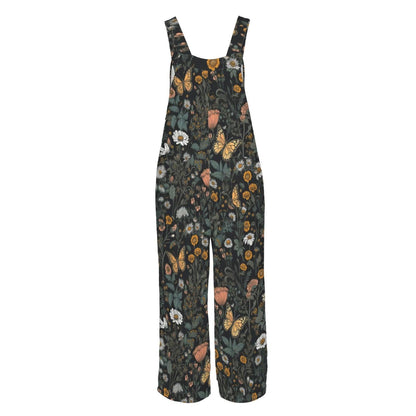 Rear product view of the wildflower butterfly wide-leg jumpsuit on a white background