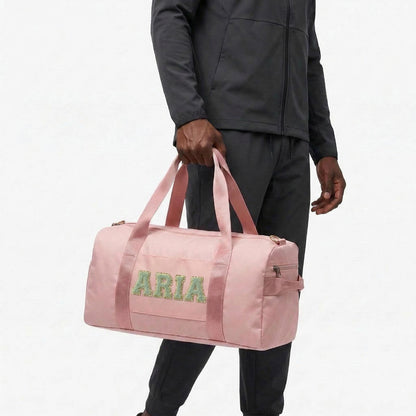 1391.Personalized Custom Letter Embroidery Oxford Duffel Gym Bag