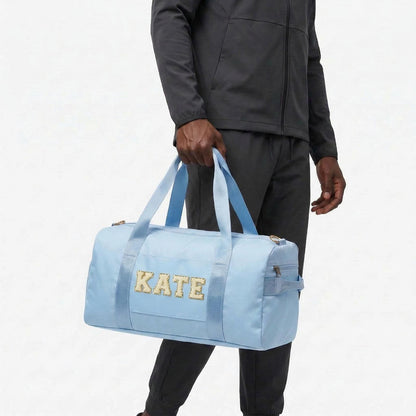 1391.Personalized Custom Letter Embroidery Oxford Duffel Gym Bag