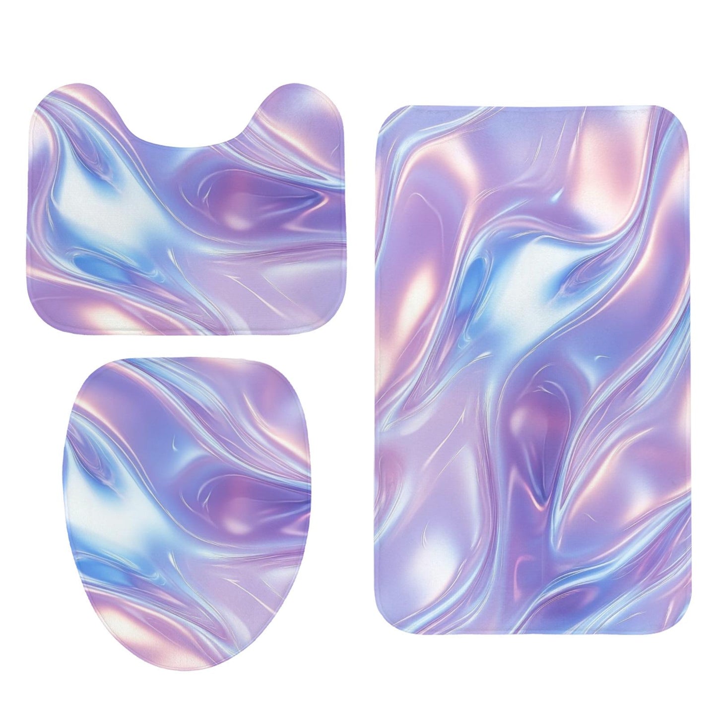 Holographic pastel shower curtain, dopamine soft girl bathroom decor, dreamy rainbow swirl print, y2k aesthetic bath upgrade, gift idea