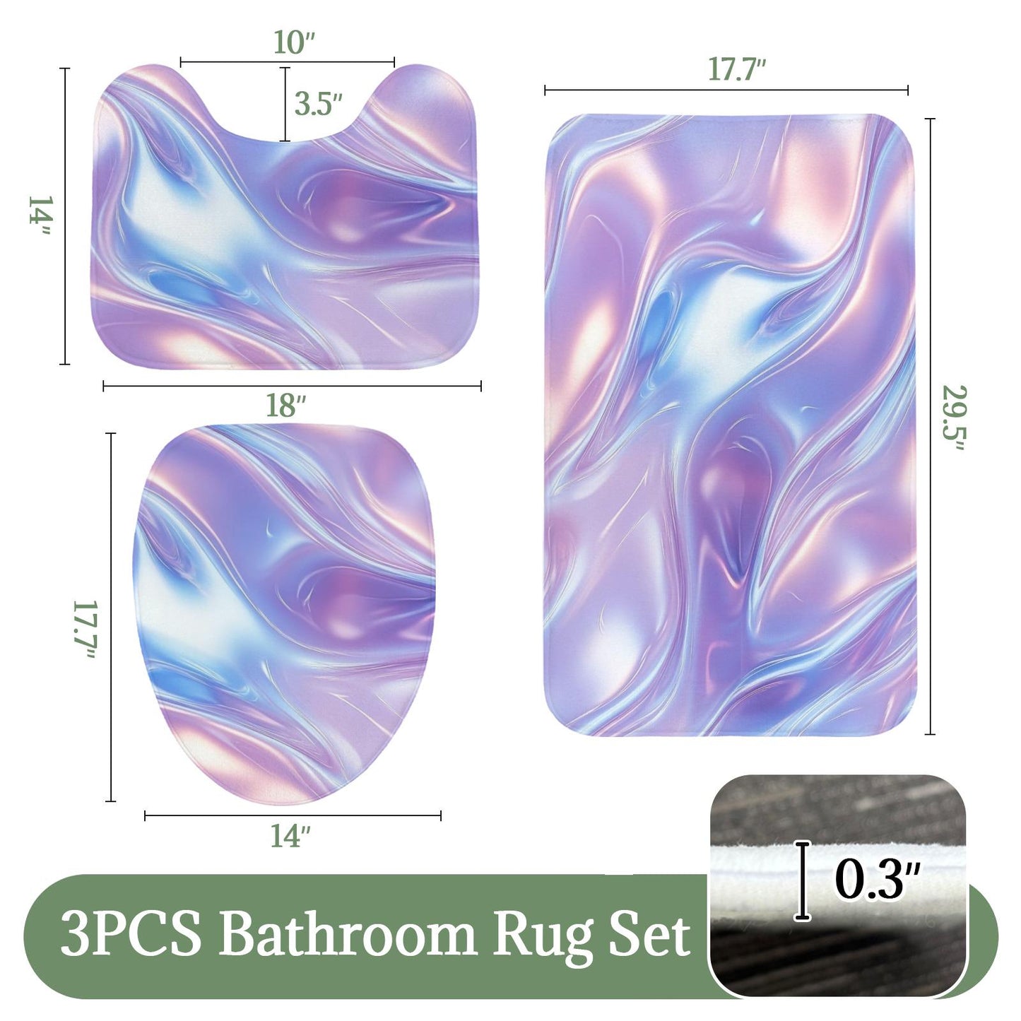 Holographic pastel shower curtain, dopamine soft girl bathroom decor, dreamy rainbow swirl print, y2k aesthetic bath upgrade, gift idea