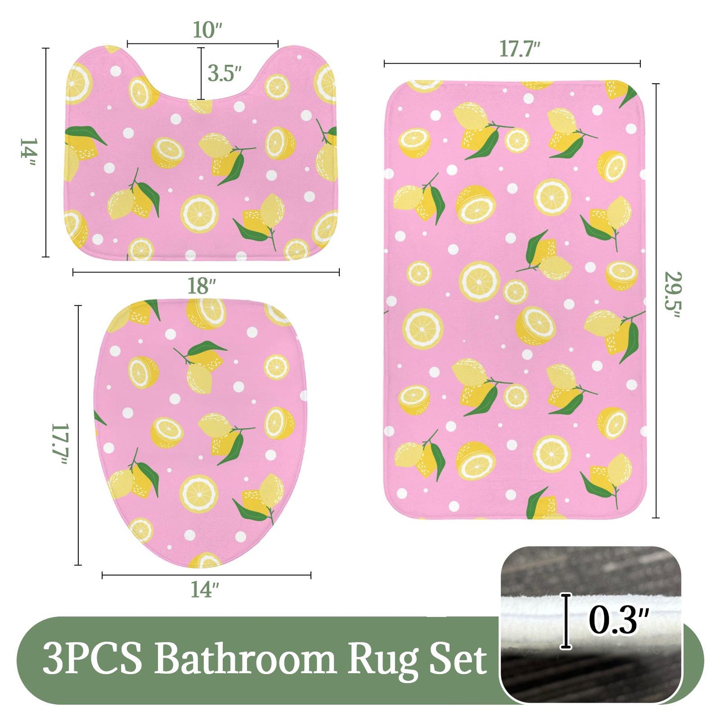 Lemon Shower Curtain, Pink Citrus Floral Print, Dopamine Decor