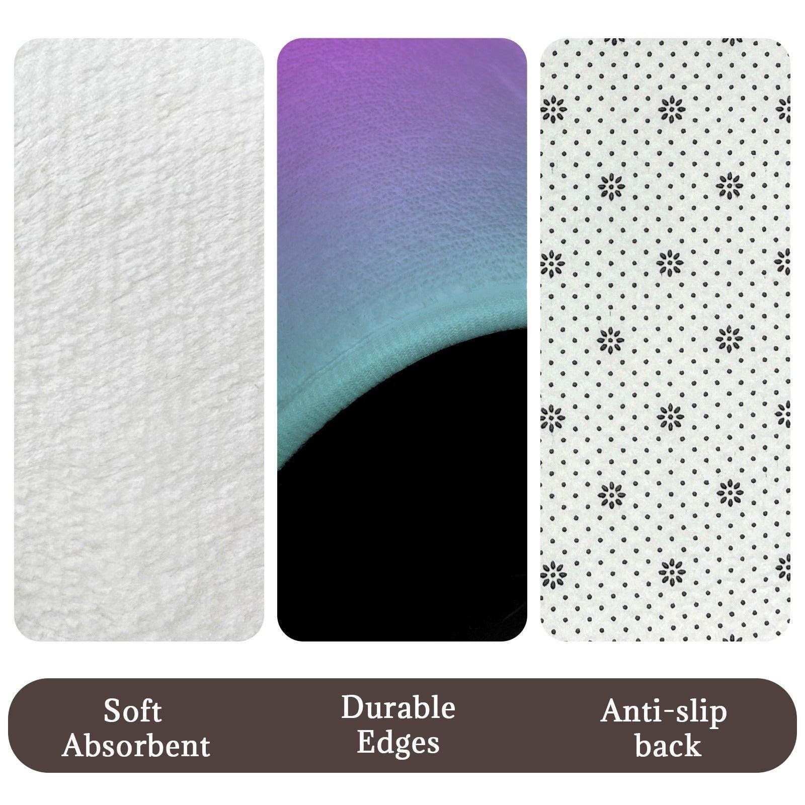 Ombre Shower Curtain, Pink Purple Teal Gradient Bath Decor, Y2K Modern Statement
