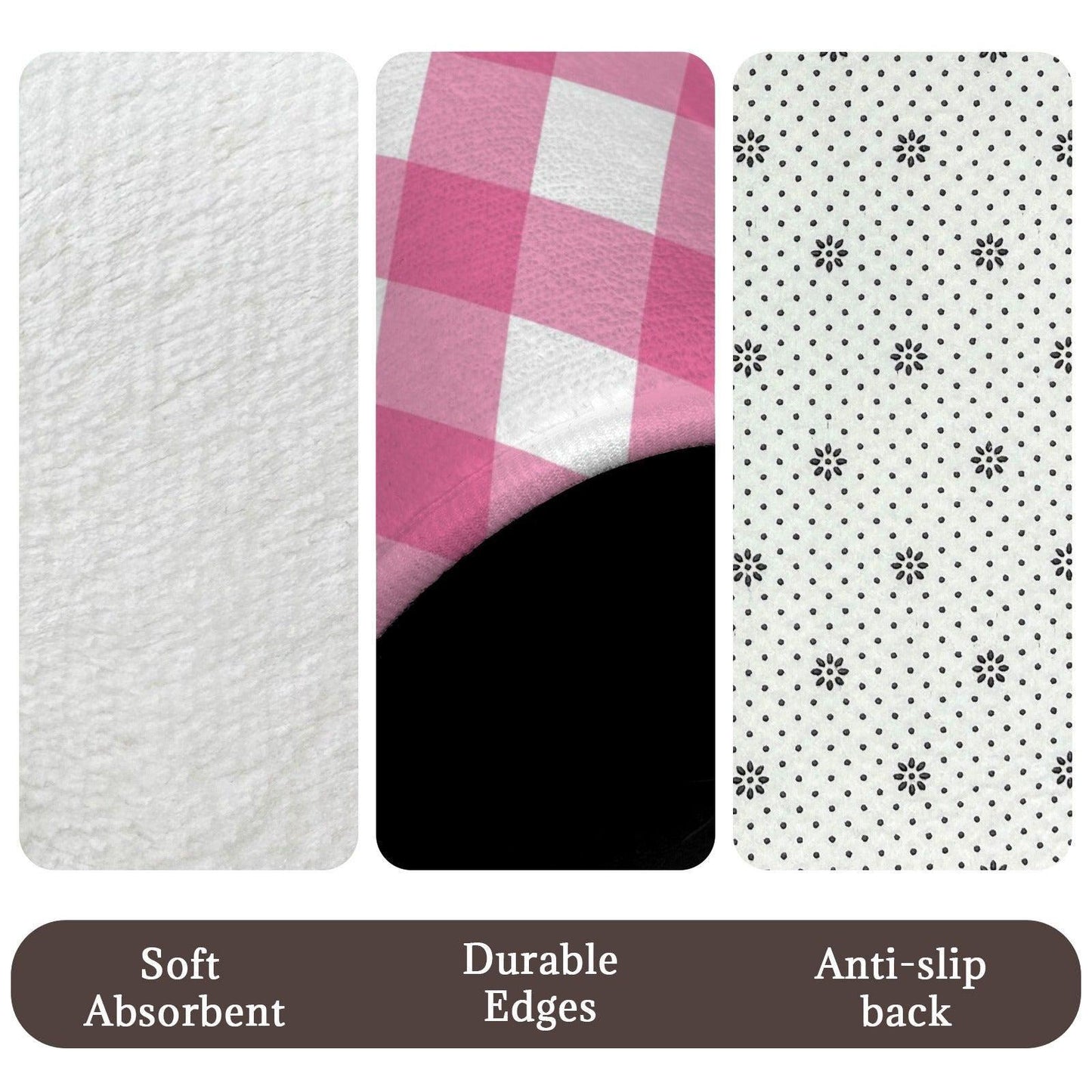 Pink Gingham Shower Curtain, Checkered Bathroom Decor, Preppy Bath Accent