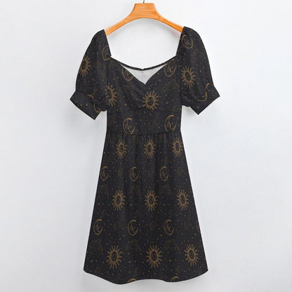 Black Gold Midi Dress