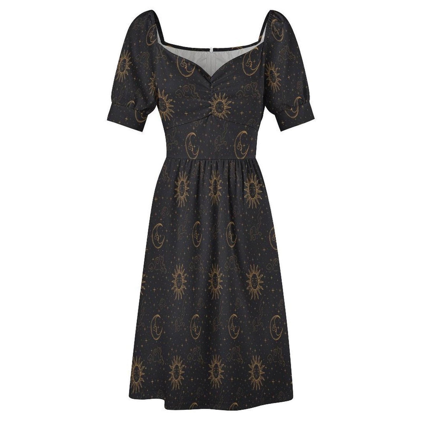 Black Gold Midi Dress