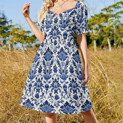 Blue White Porcelain Dress