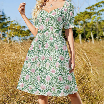 Pink Tulip Botanical Midi Dress